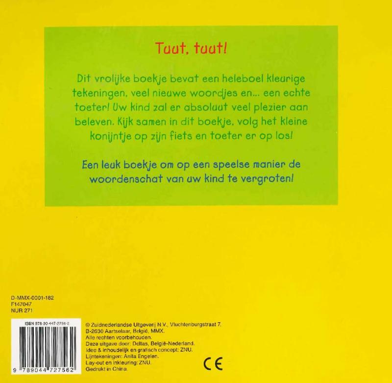 Achterkant van Tuut, tuut! Rij je mee?