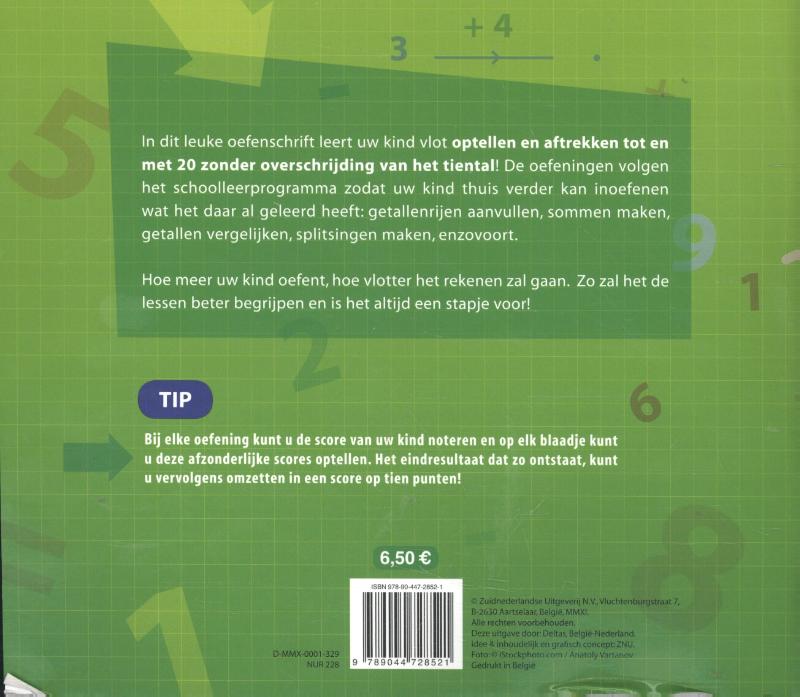 Achterkant van mijn oefenschrift