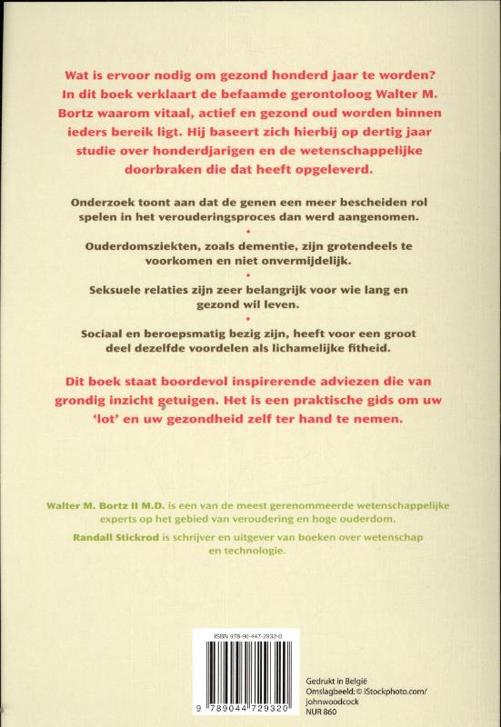 Achterkant van Vitaal en gezond 100 worden