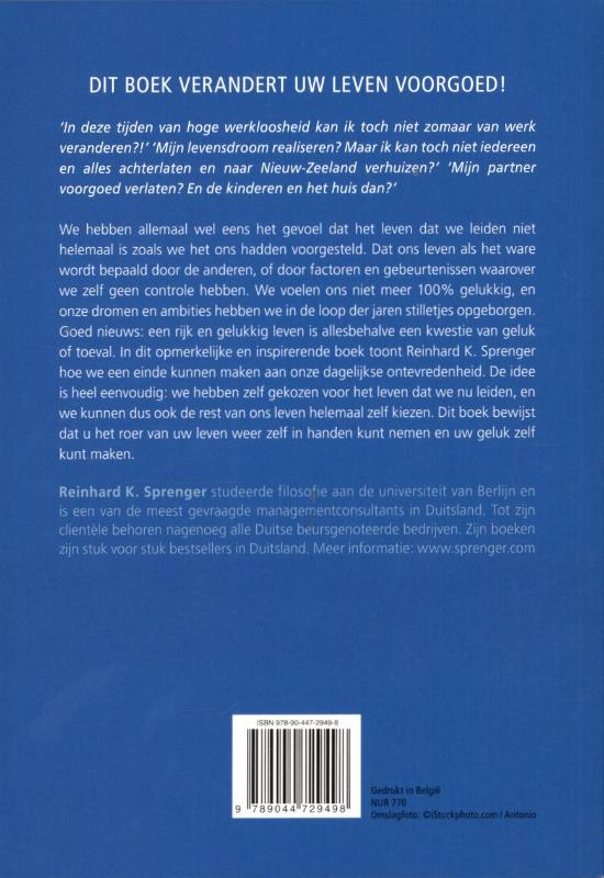 Achterkant van Kiezen voor geluk