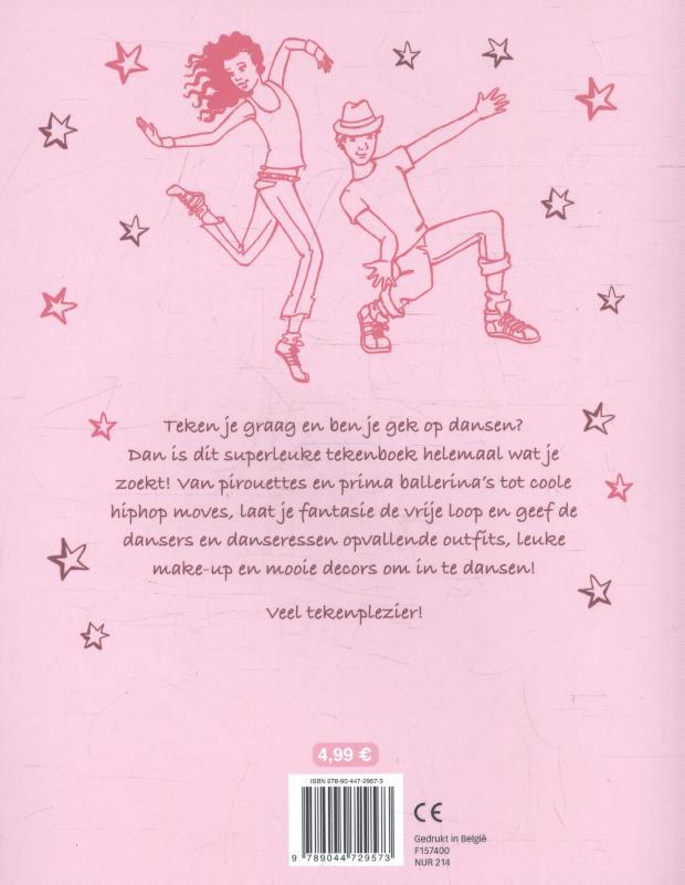Achterkant van Dol op dansen tekenboek