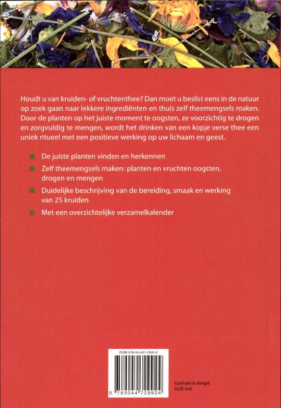 Achterkant van Thee van kruiden en vruchten