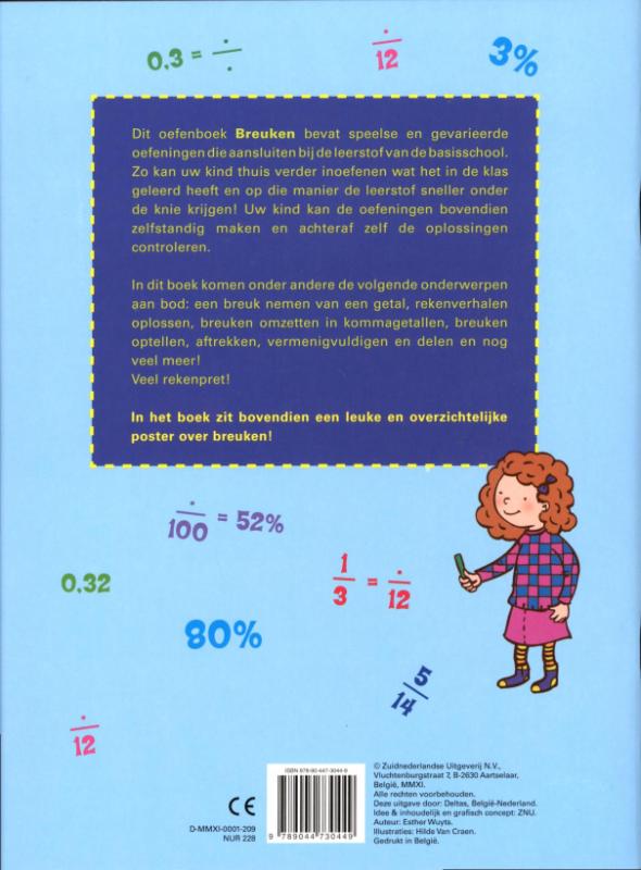 Achterkant van rekenen met breuken