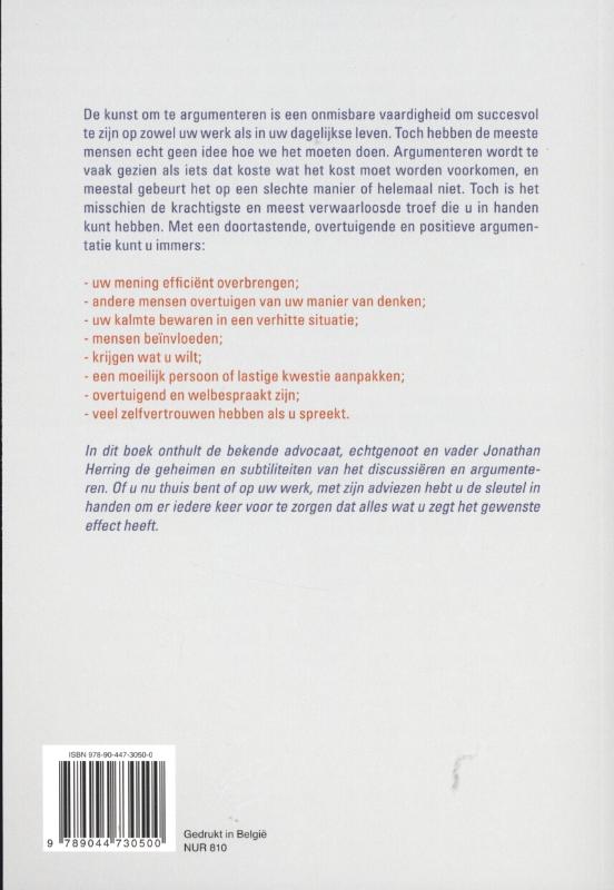 Achterkant van Overtuigend argumenteren in elke situatie