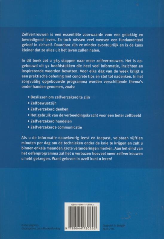 Achterkant van Zelfvertrouwen kun je oefenen