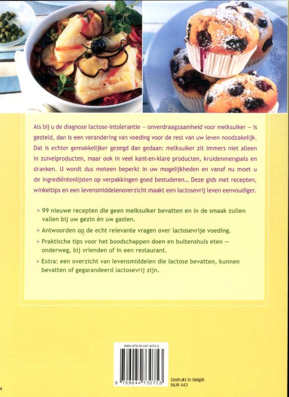 Achterkant van Gezond koken bij lactose-intolerantie