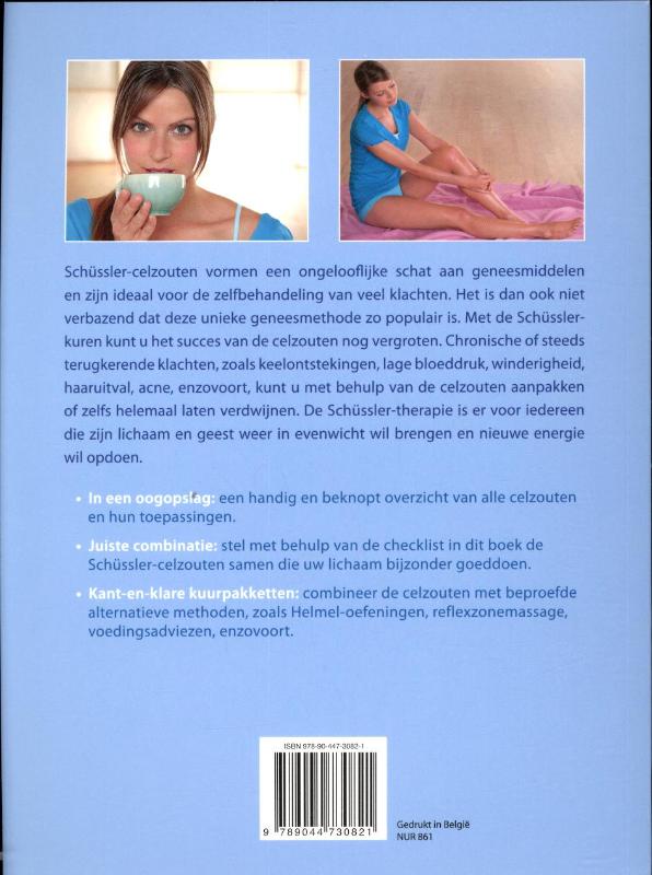 Achterkant van Geneeskrachtige kuren met Schüssler-celzouten