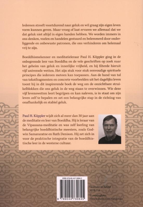 Achterkant van Boeddha´s levenswetten