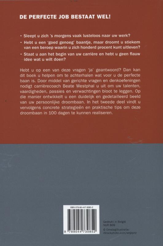 Achterkant van Ontdek uw perfecte job