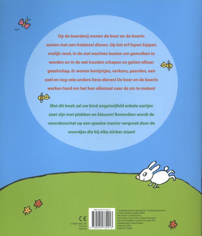 Achterkant van Superleuk kleur- en stickerboek