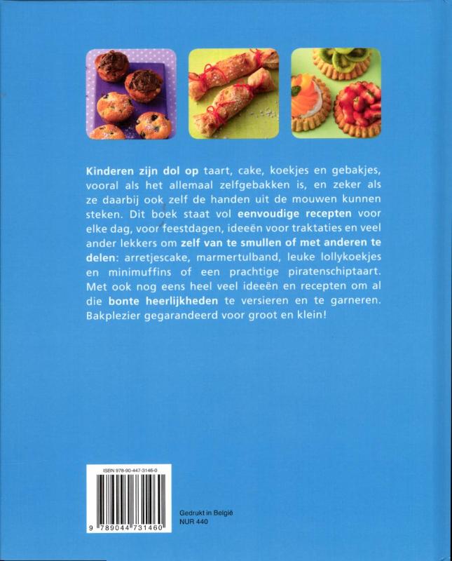 Achterkant van Kindertaarten & gebak