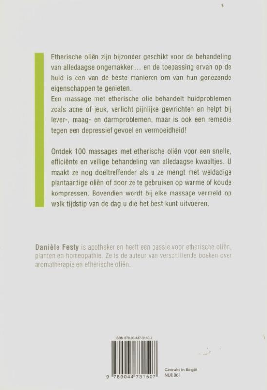 Achterkant van helende massages met etherische oliën