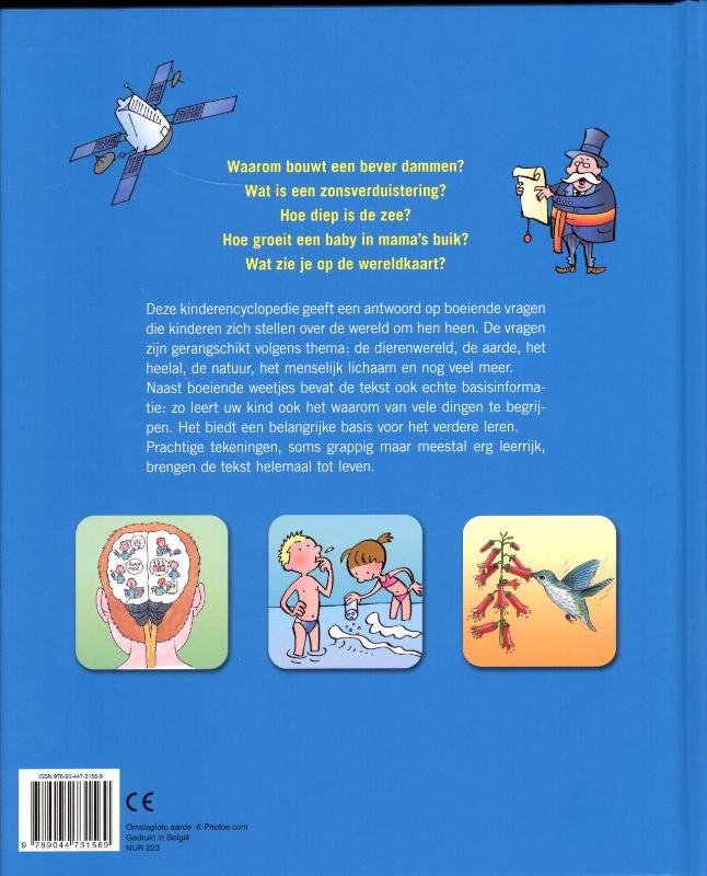 Achterkant van Mijn allereerste encyclopedie in vraag en antwoord