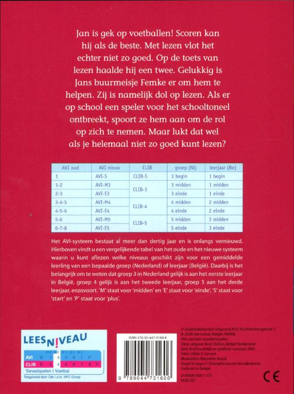 Achterkant van Het voetbaltoneel