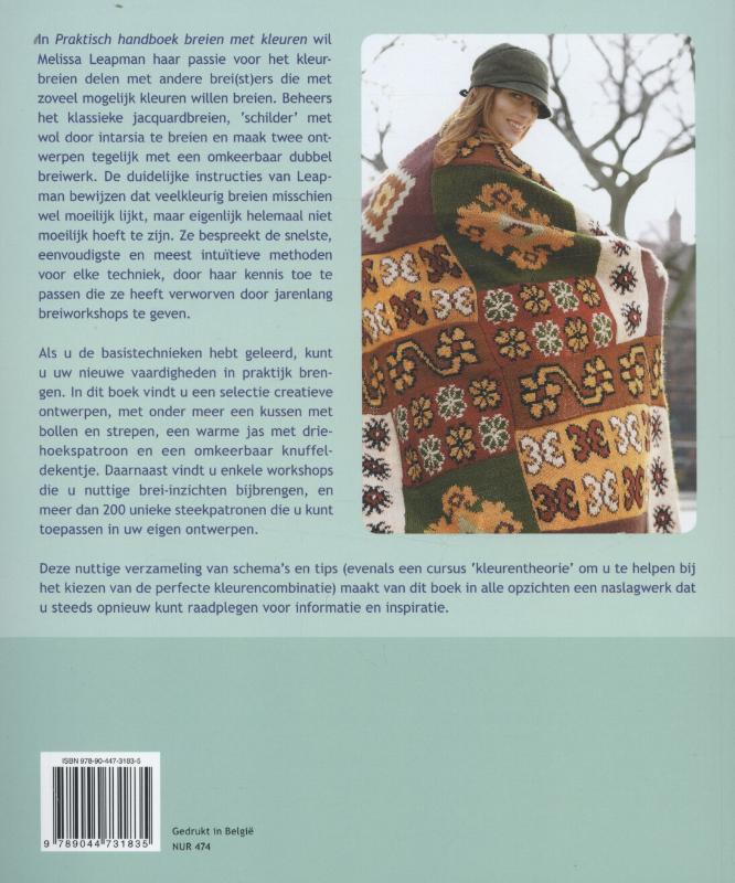 Achterkant van Praktisch handboek breien met kleuren