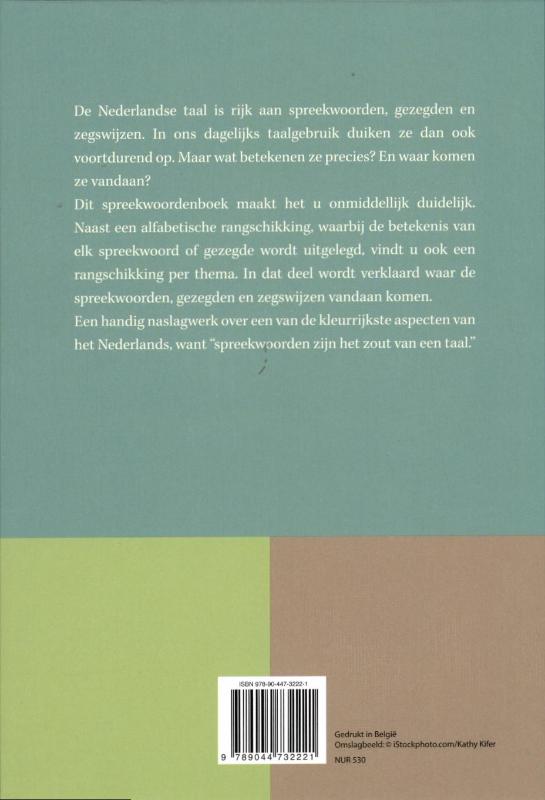 Achterkant van Groot spreekwoordenboek
