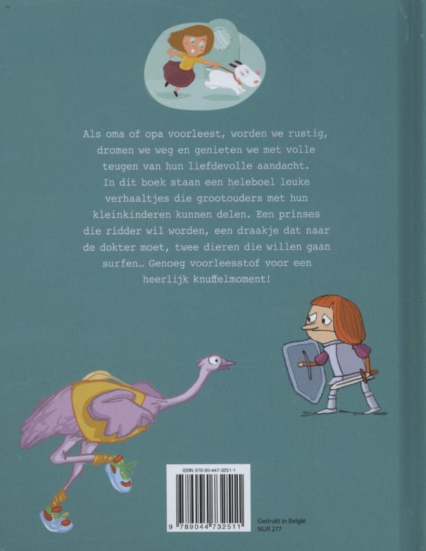 Achterkant van Voorleespret met oma en opa