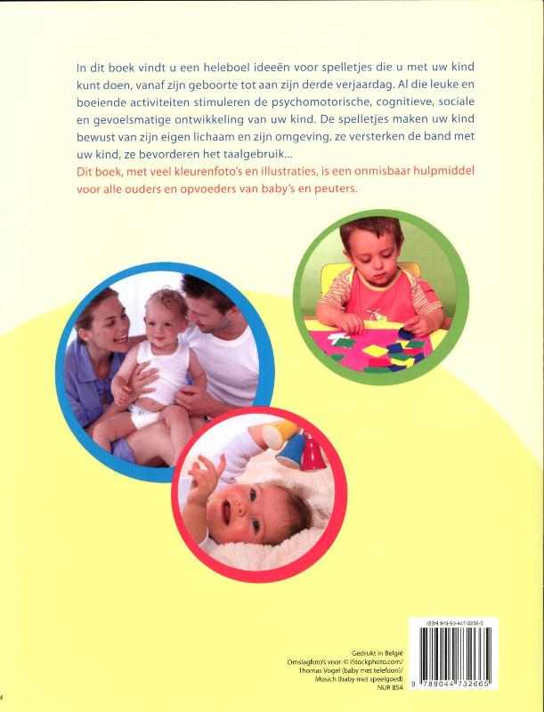 Achterkant van 101 leerrijke spelletjes voor baby's en peuters