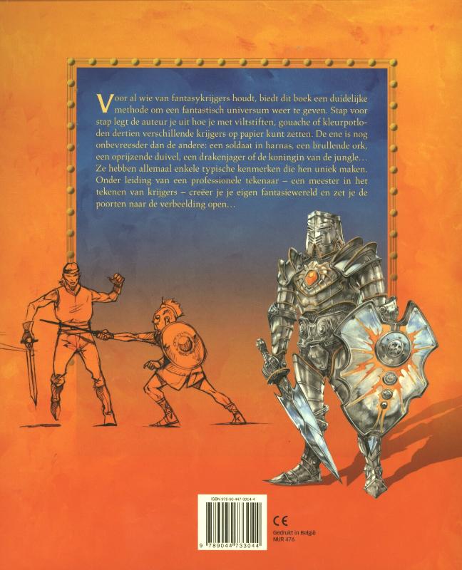 Achterkant van Fantasykrijgers leren tekenen
