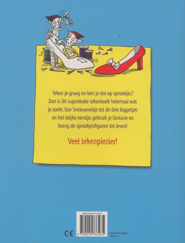 Achterkant van Sprookjes tekenboek