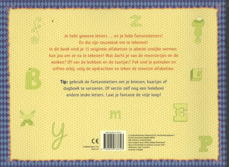 Achterkant van Zo teken je de leukste fantasieletters