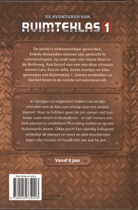 Achterkant van Opstijgen en wegwezen