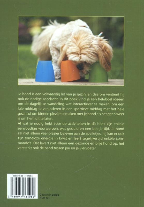 Achterkant van De leukste spelletjes met uw hond