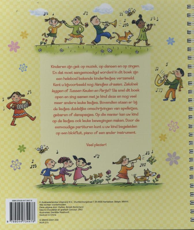 Achterkant van Vrolijke kinderliedjes
