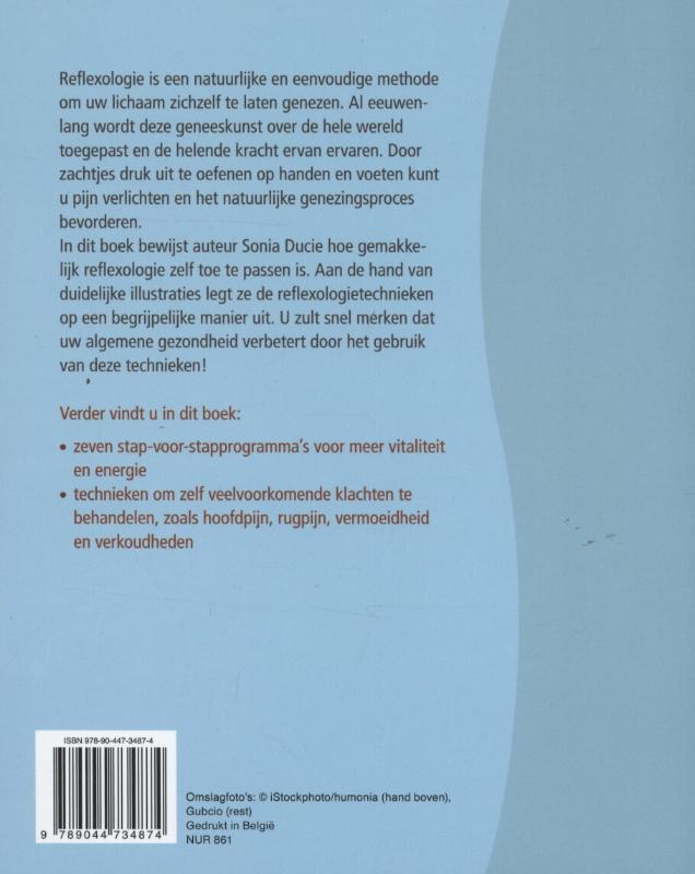 Achterkant van Praktisch handboek reflexologie
