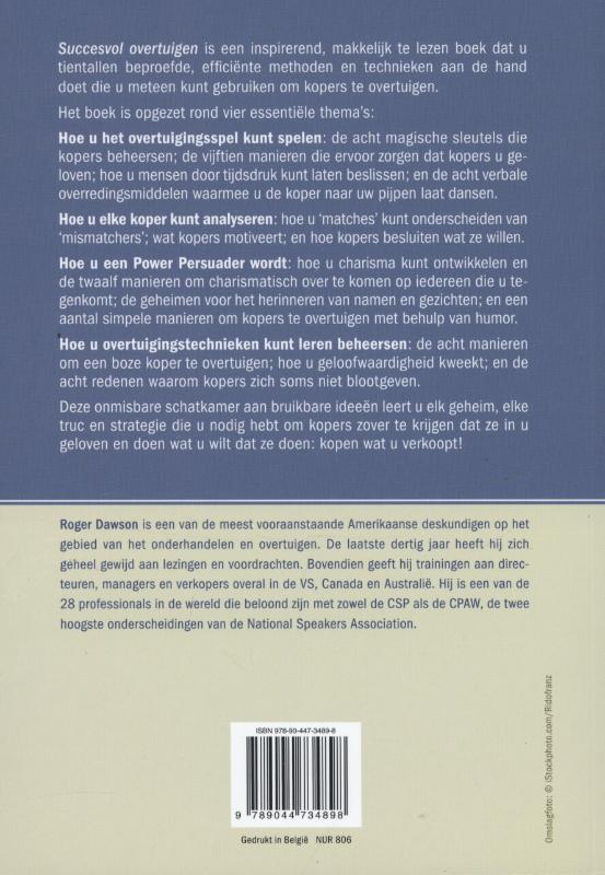 Achterkant van Succesvol overtuigen voor verkopers en vertegenwoordigers