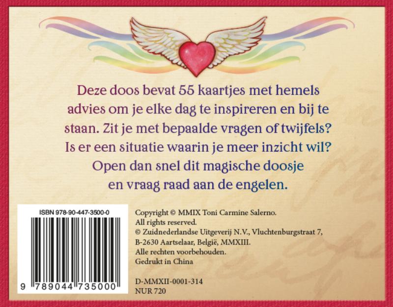 Achterkant van Vraag raad aan de engelen