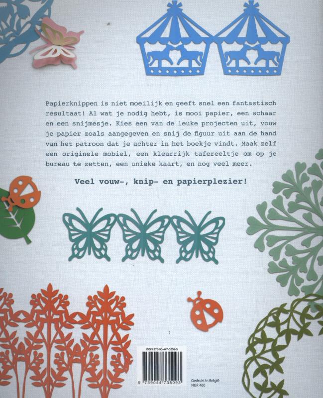 Achterkant van Creatief papier knippen