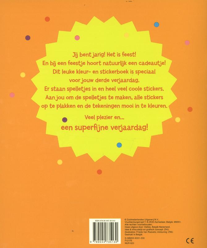 Achterkant van Jij bent 3 jaar