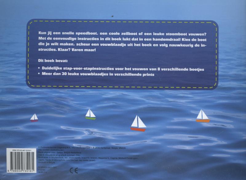 Achterkant van Papieren bootjes vouwen