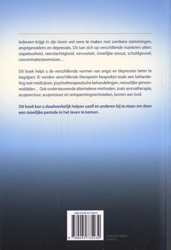 Achterkant van Raadgever depressie en angstgevoelens