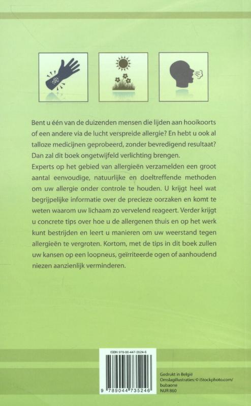 Achterkant van Allergieen bestrijden