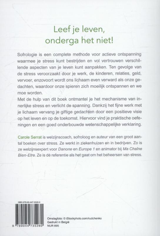Achterkant van Praktisch handboek leren ontspannen met sofrologie