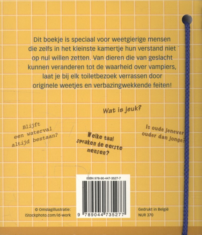 Achterkant van Slim op het toilet