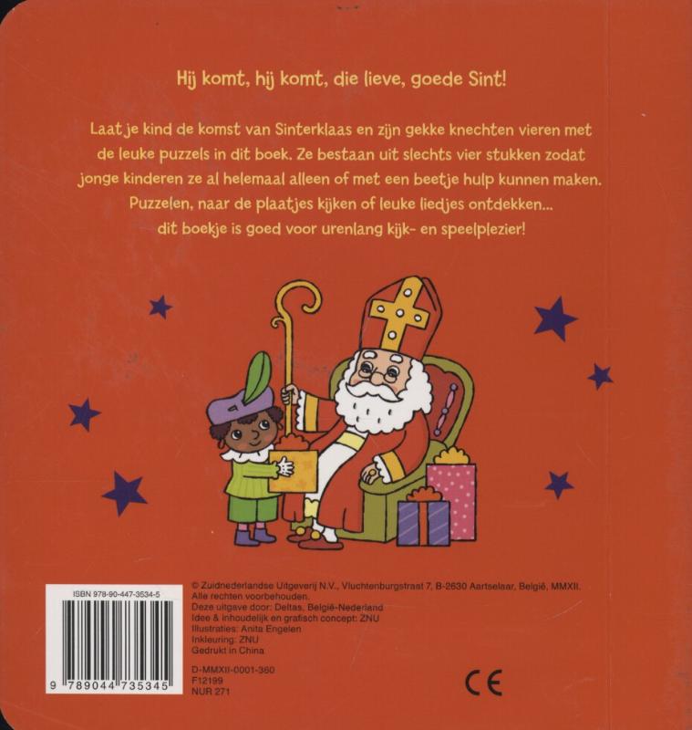 Achterkant van welkom Sinterklaas