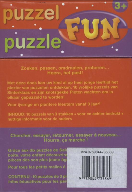 Achterkant van Puzzel Fun Sinterklaas (3+) / Puzzle Fun saint Nicolas (3+)
