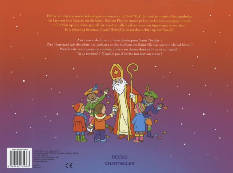 Achterkant van Super Coloring Sinterklaas / Super Coloring Saint Nicolas