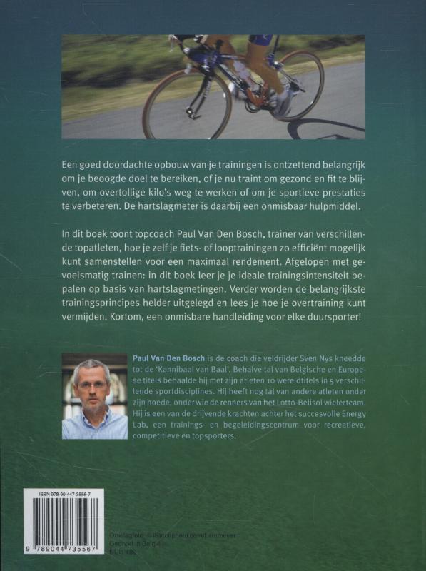 Achterkant van Trainen met de hartslagmeter