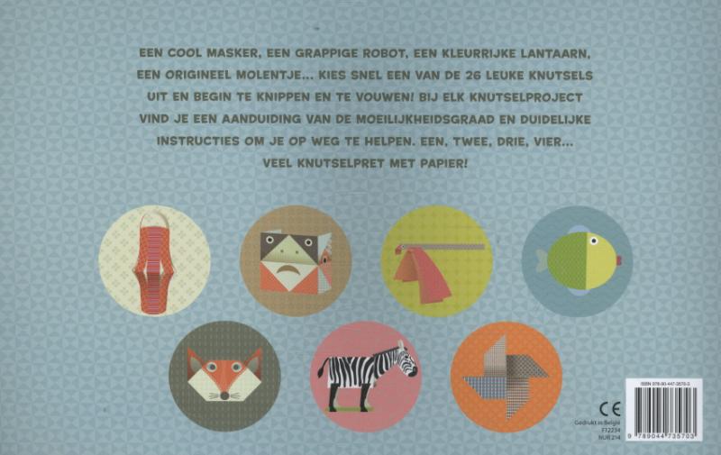 Achterkant van Knutselpret met papier