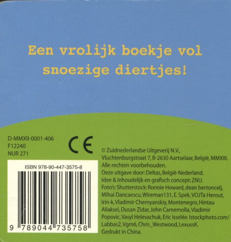 Achterkant van Mijn snoezige dierenboekje