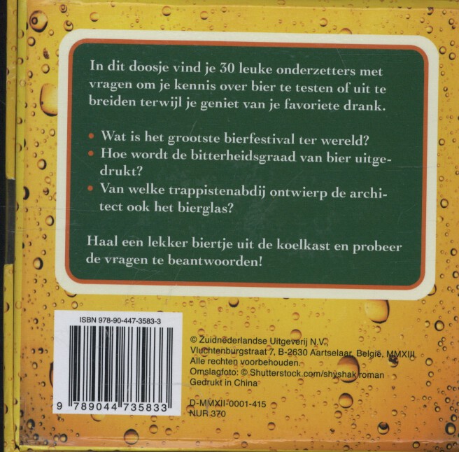 Achterkant van Test je bierkennis