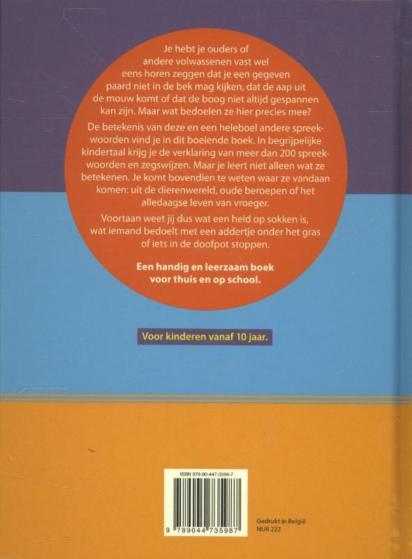 Achterkant van Eerste spreekwoordenboek