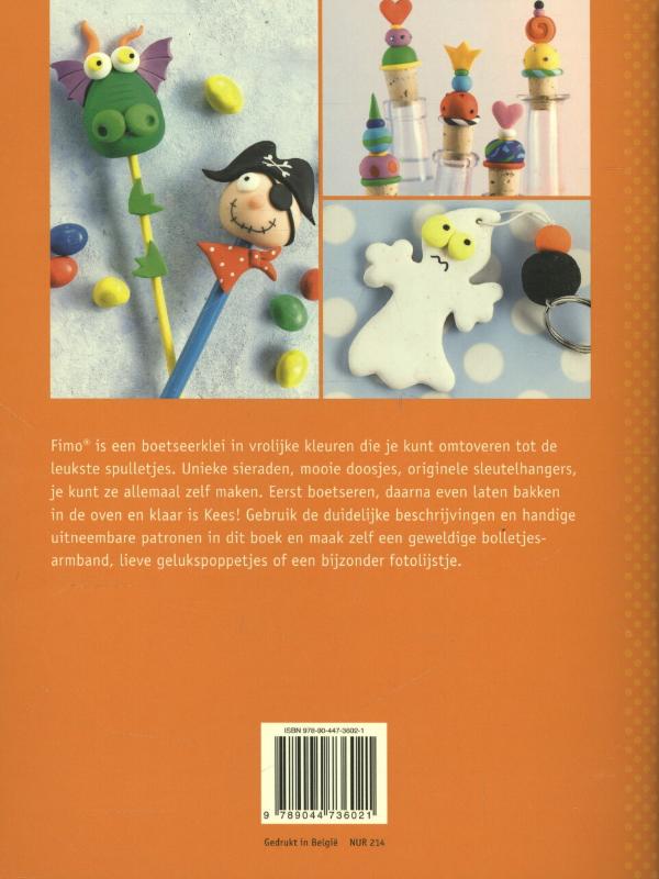Achterkant van Leuke knutsels met Fimo