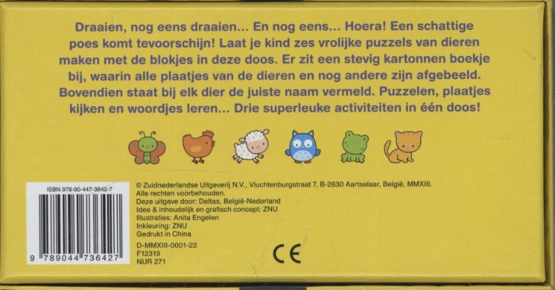 Achterkant van Puzzelen en woordjes leren