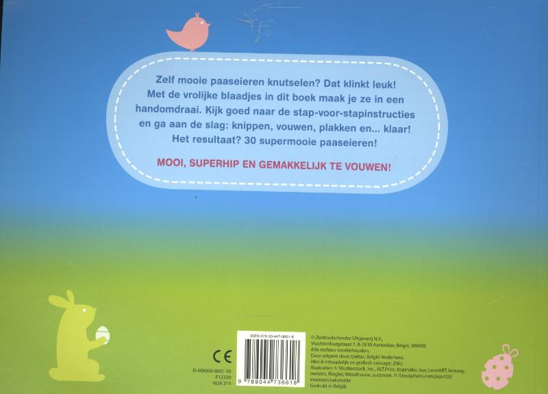 Achterkant van Paaseieren knutselen