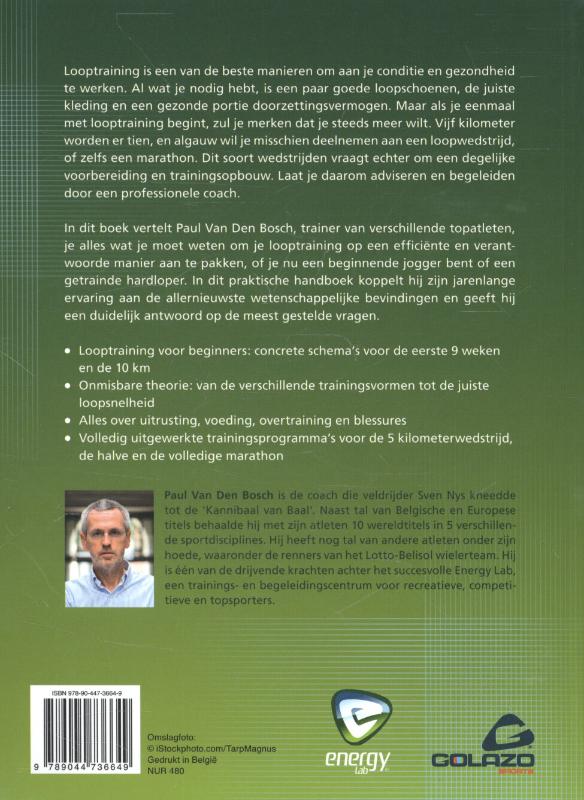 Achterkant van Looptraining